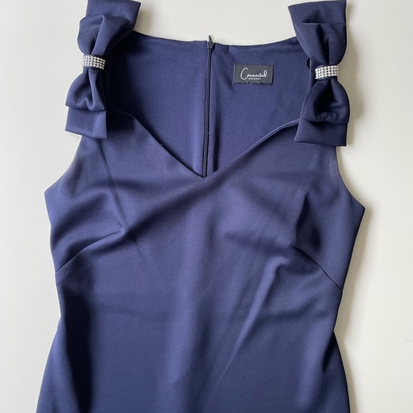 CONNECTED APPAREL. NAVY EVENING DRESS. SIZE MEDIUM. - Picture 5 of 6